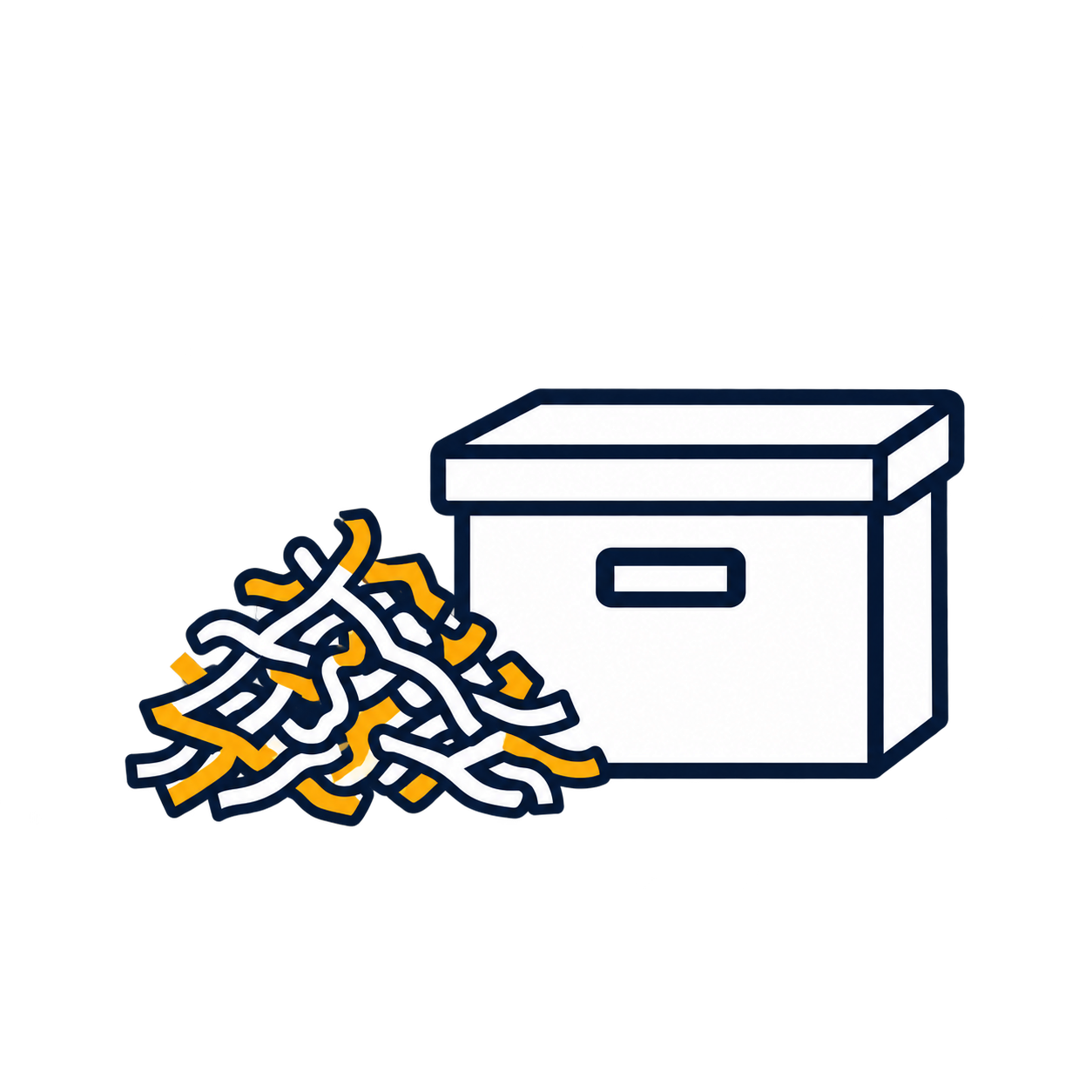 Nesting materials and storage boxes